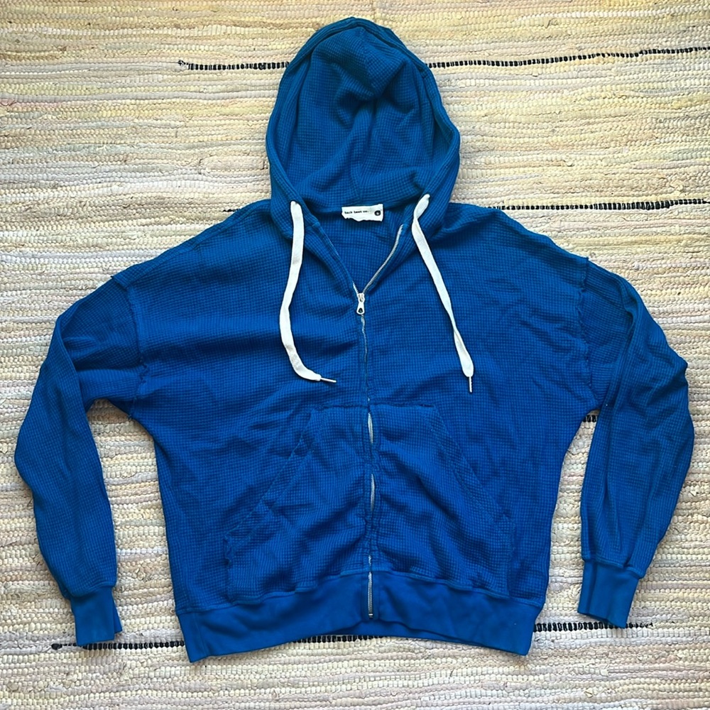 Waffle Zip-up Hoodie